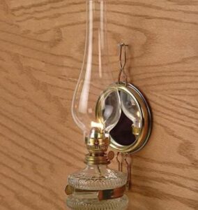 wall oil lamp with reflector