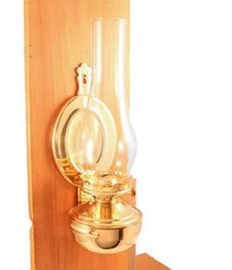 antique wall oil lamp with reflector