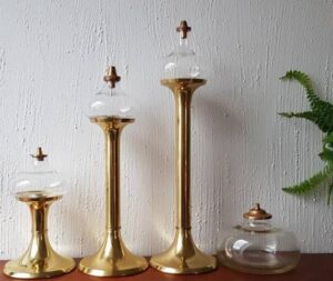 harnisch brass oil lamps