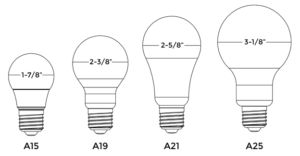 A shaped light bulbs