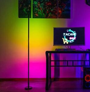 tacahe rgb floor lamp with color changing mood light for gamers