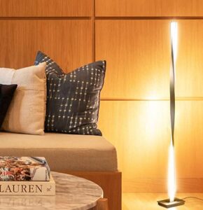 brightech twist modern led spiral floor lamp for living room bright