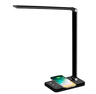 artist desk light with convenient phone charging