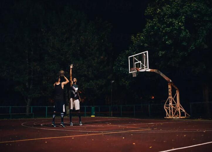 how to light up a basketball court at night