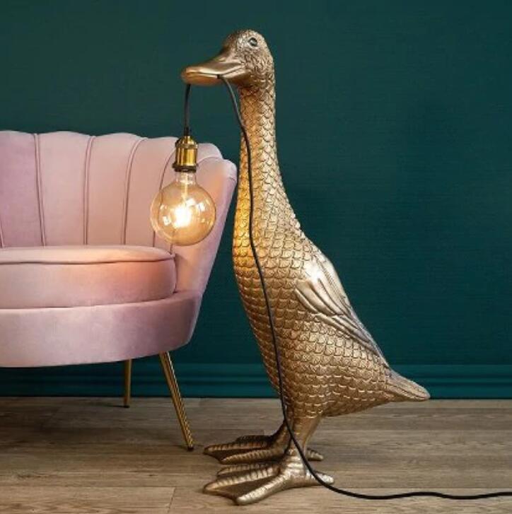 gold animal floor lamp