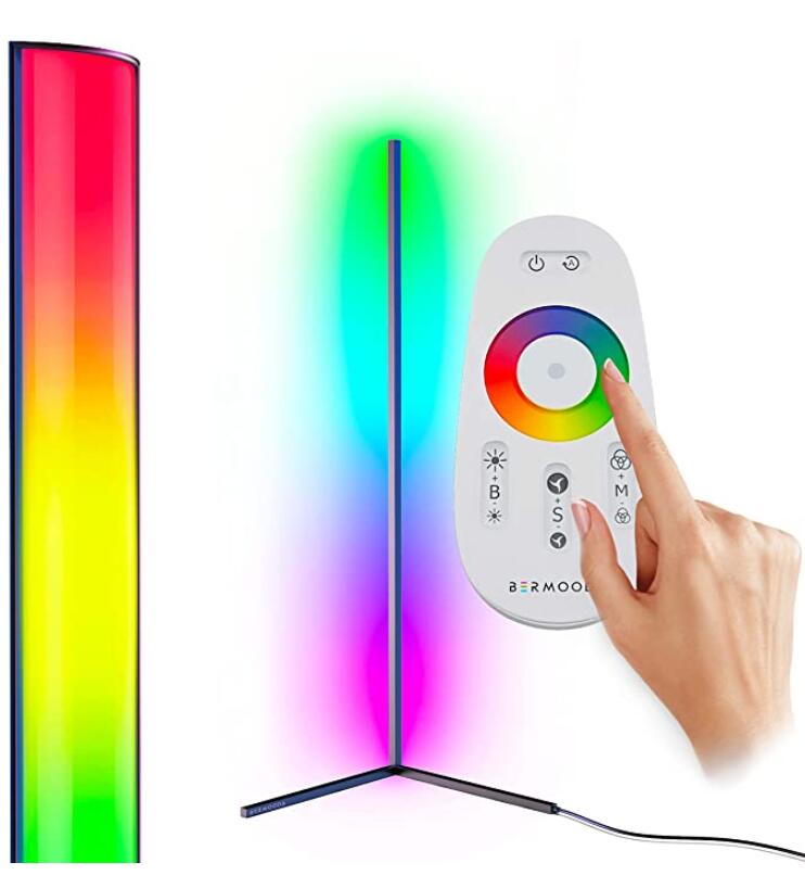 rgb floor lamp with remote for corner