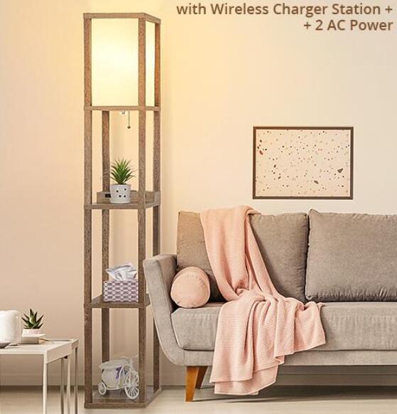 best floor lamp with shelves
